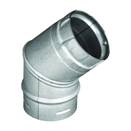 B & K DuraVent 3 in. D X 3 in. D 45 deg Galvanized Steel/Stainless Steel Stove Pipe Elbow 3PVL-E45R